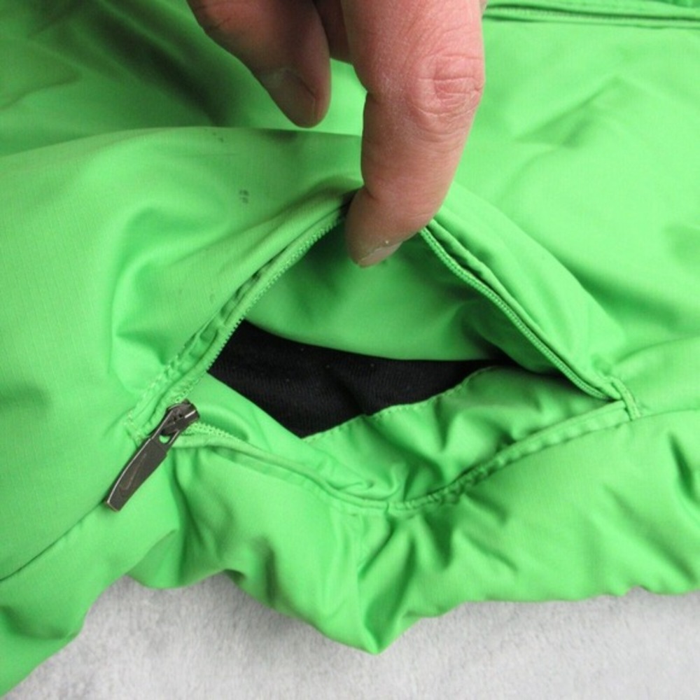 Nike Down Jacket Youth Large 12-14 Green Swoosh Zip Pockets Ripstop Full Zip - Picture 10 of 16
